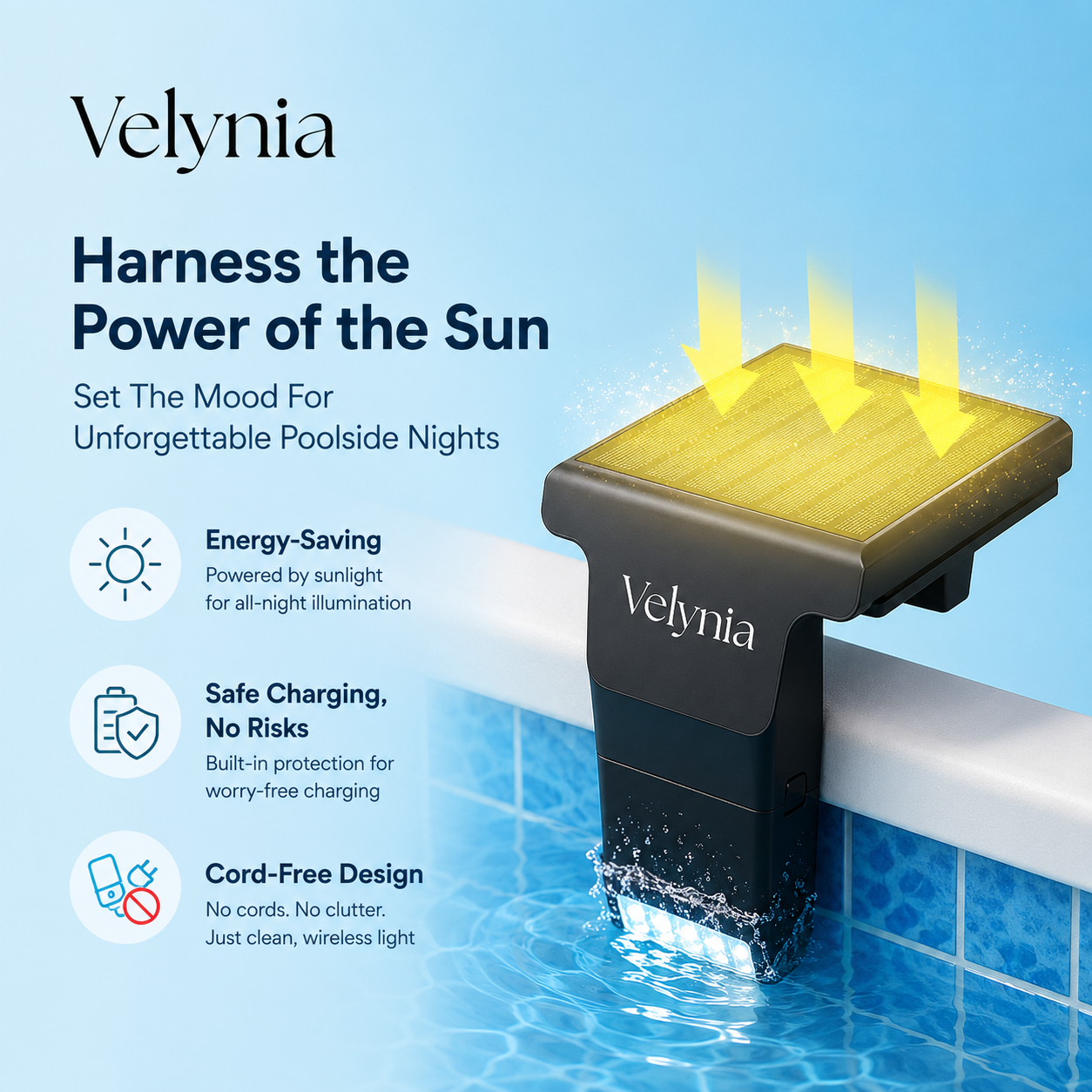 Velynia™ Solar Pool Light